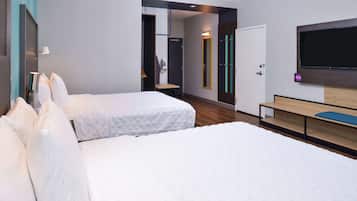 Room, 2 Queen Beds, Accessible, Bathtub | Desk, laptop workspace, blackout curtains, iron/ironing board