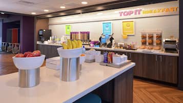 Free daily self-serve breakfast