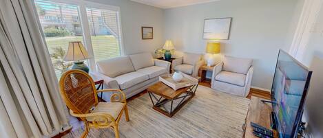 Condo, 1 Bedroom | Living area | TV