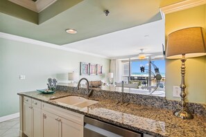 Condo, 1 Bedroom | Private kitchen | Fridge, microwave, oven, dishwasher - Magnolia House 309 1 Bedroom Condo by RedAwning (Destin)