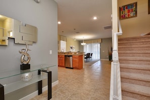 Fridge, microwave, dishwasher, toaster