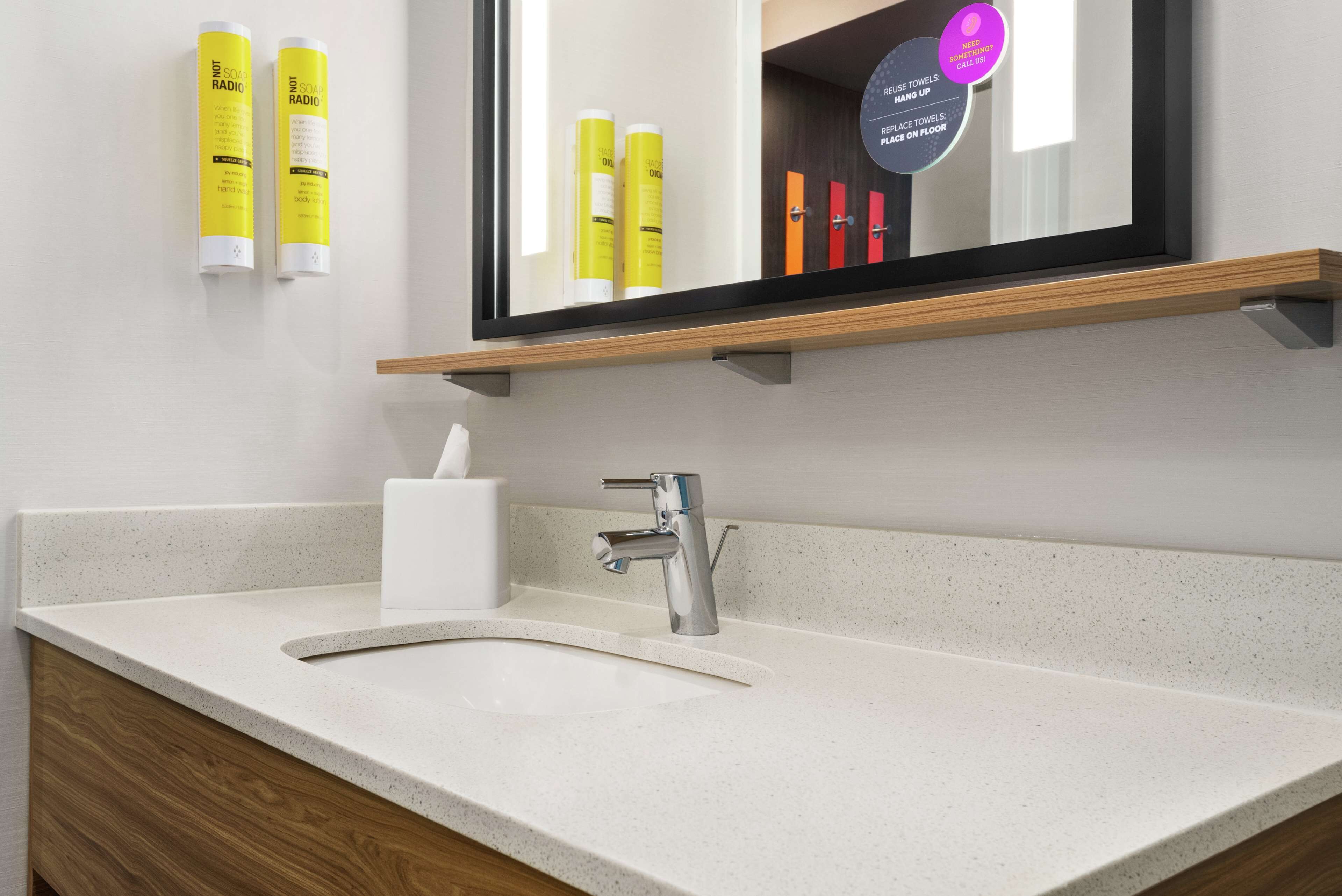 free toiletries, hair dryer, towels, soap