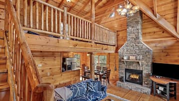 TV, fireplace, DVD player