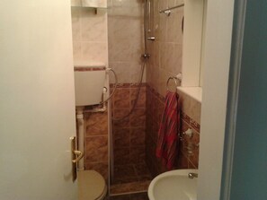 Combined shower/bathtub