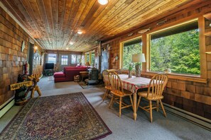 Interior - Stone - This Rangeley Lake home has a very level entry to the water with a huge deck! (Rangeley)