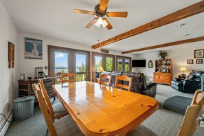 Interior - Stone - This Rangeley Lake home has a very level entry to the water with a huge deck! (Rangeley)