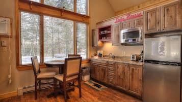Fridge, microwave, coffee/tea maker, freezer