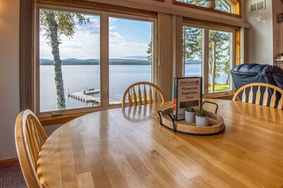 Fielding Lakehouse - Spacious home with nice grass area leading to Rangeley Lake