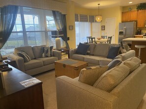 Smart TV, video games, DVD player, table football