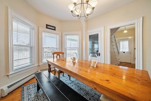 Dining - Village Walk | Convenient & Charming, Hot tub (Rangeley)