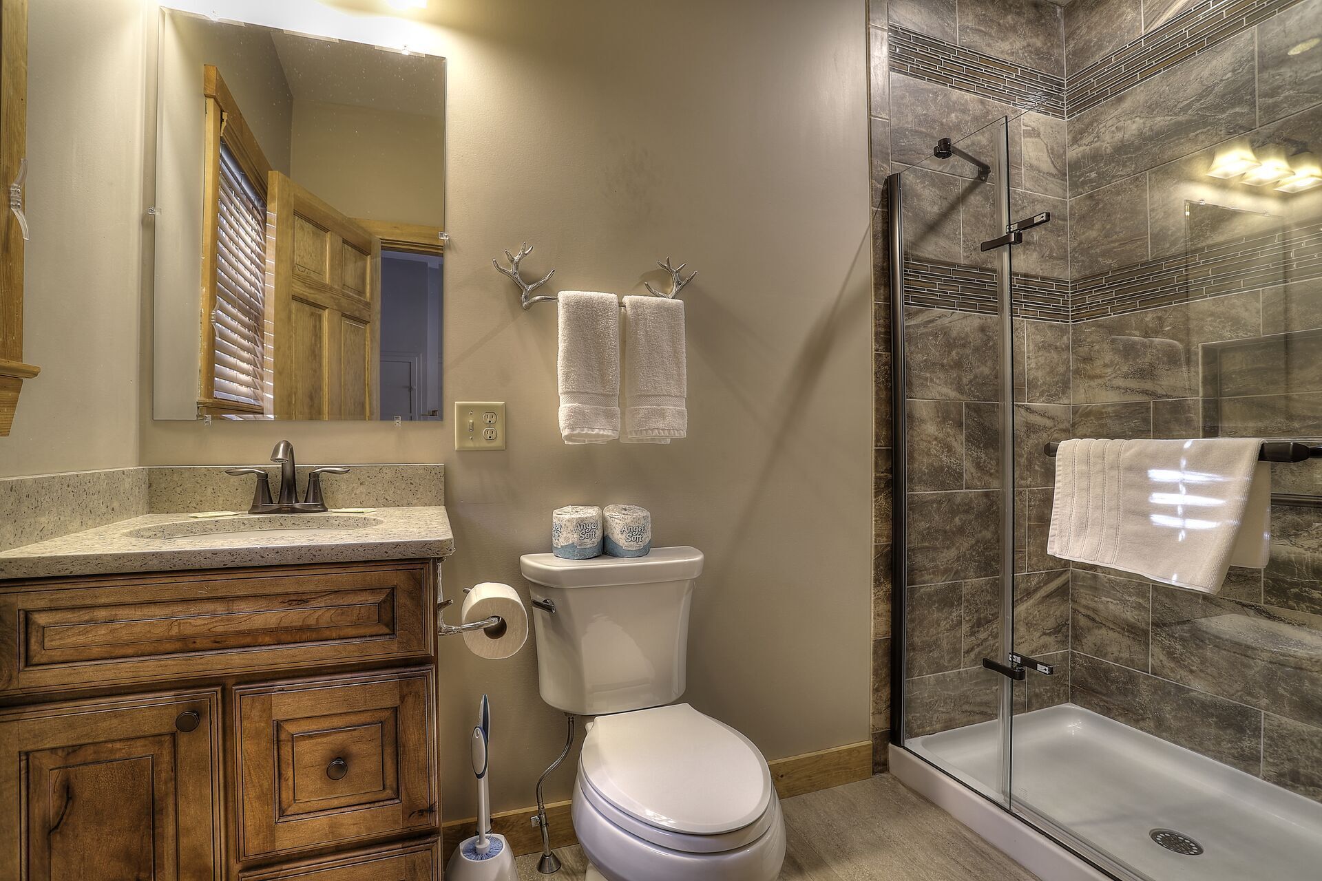 Shower, towels