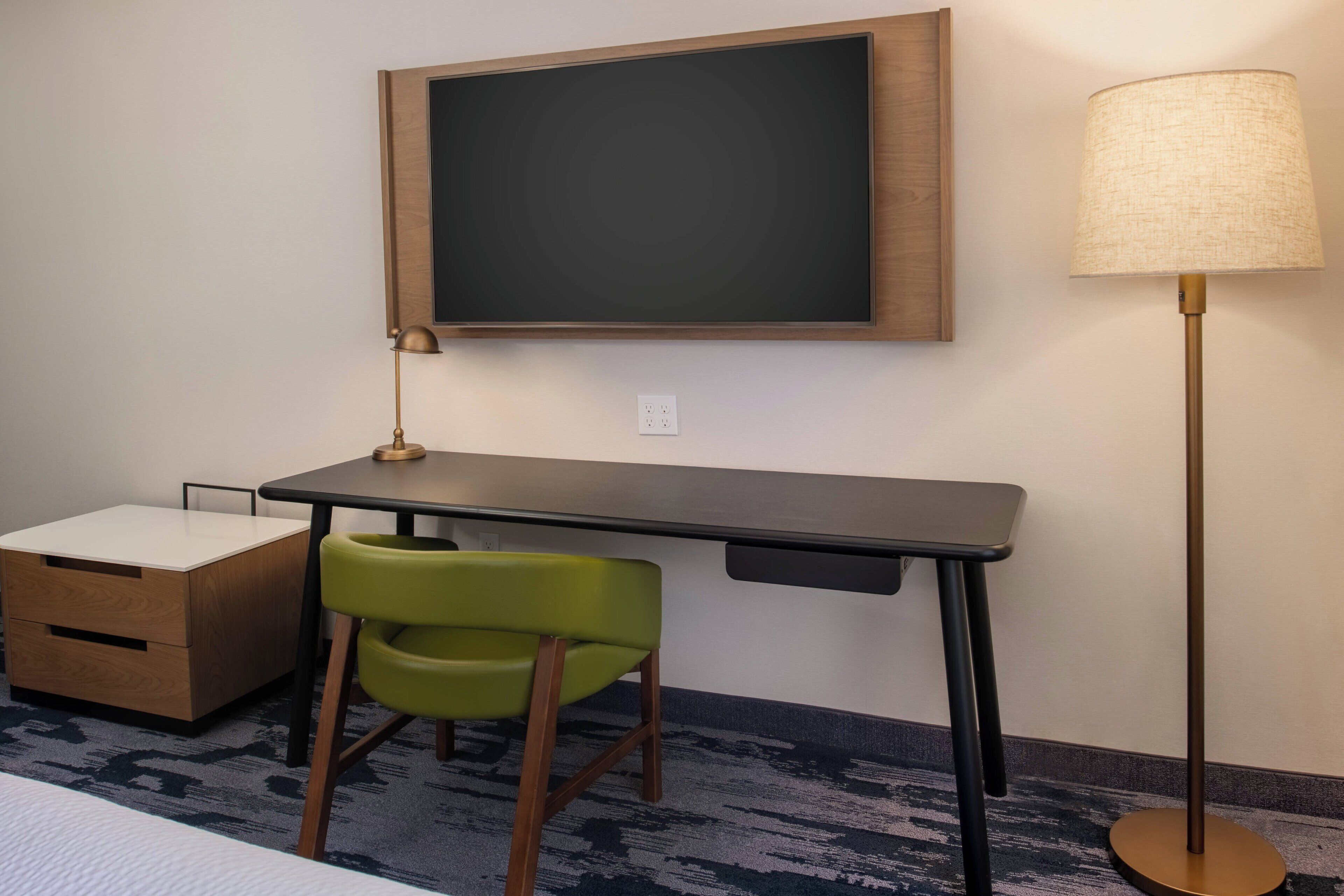 desk, laptop workspace, iron/ironing board, free cots/infant beds