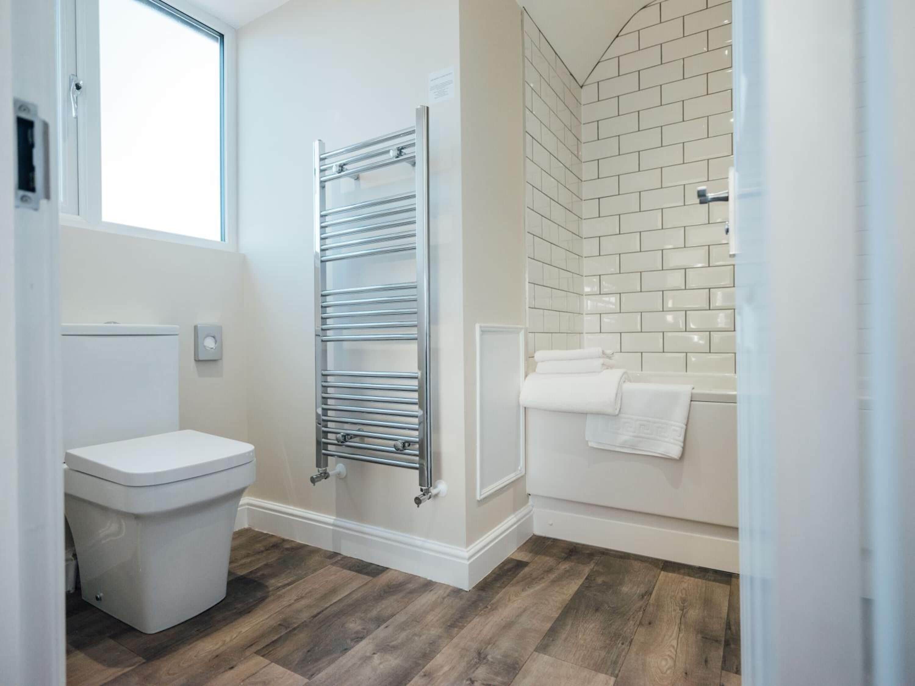 free toiletries, hair dryer, towels