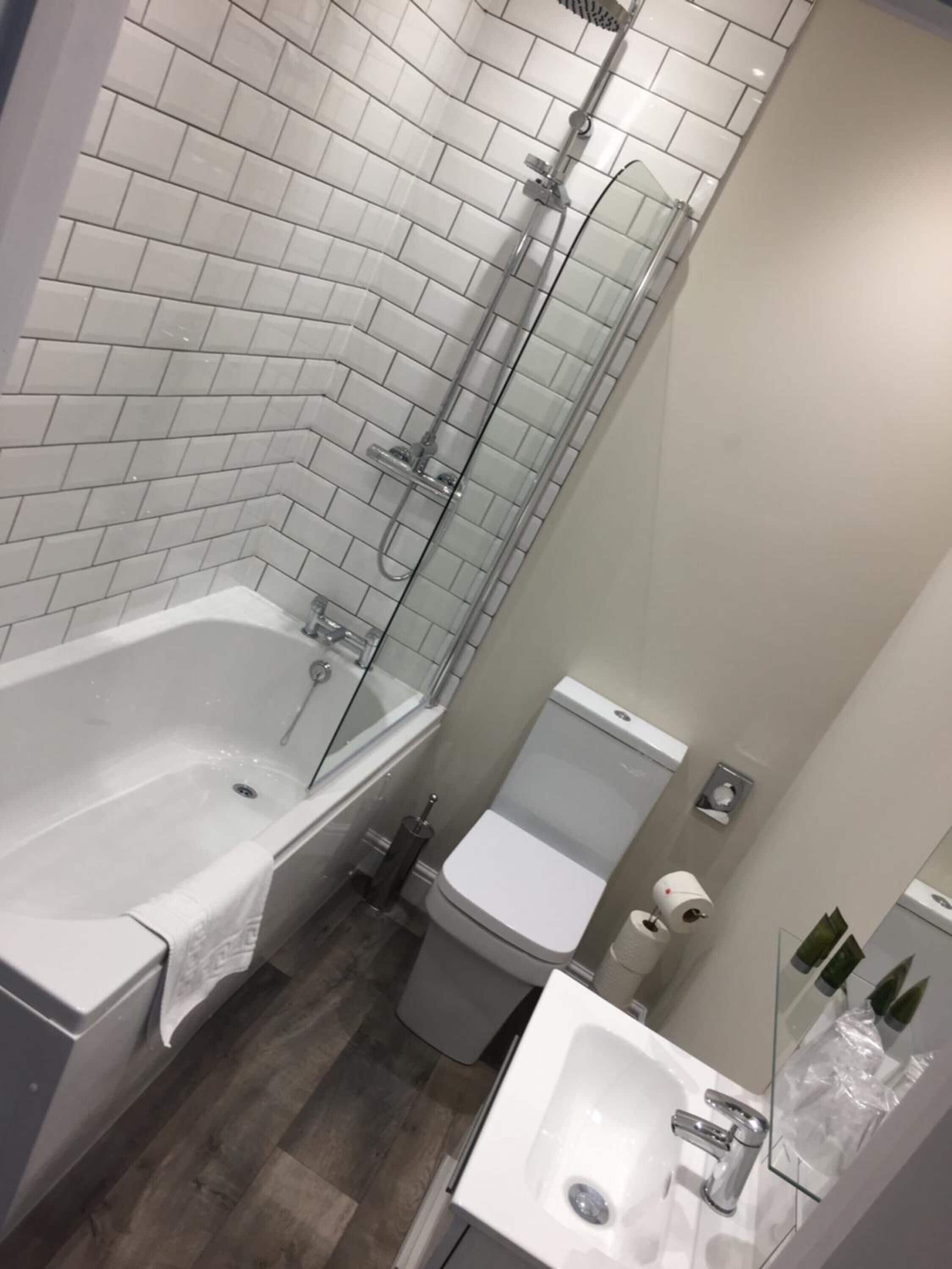 free toiletries, hair dryer, towels