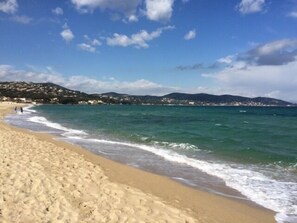 Beach nearby, sun-loungers