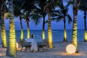 Private beach, beach cabanas, sun-loungers, beach umbrellas