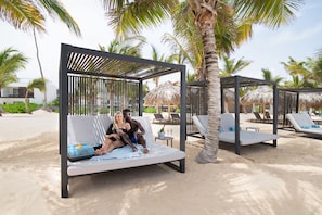 Private beach, beach cabanas, sun-loungers, beach umbrellas
