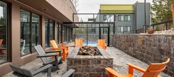 Walk to town! Indoor pool, sauna, hot tubs.