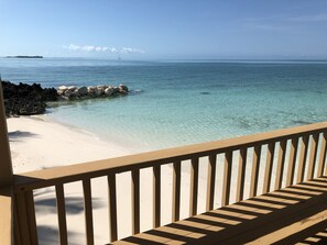 On the beach, sun-loungers, beach towels - Mermaids Cove      (russell island)