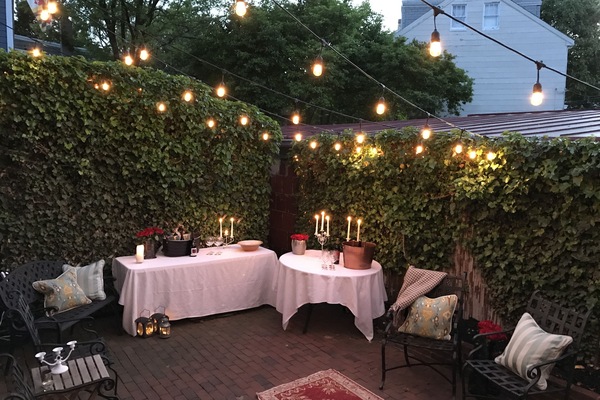 Private rear courtyard