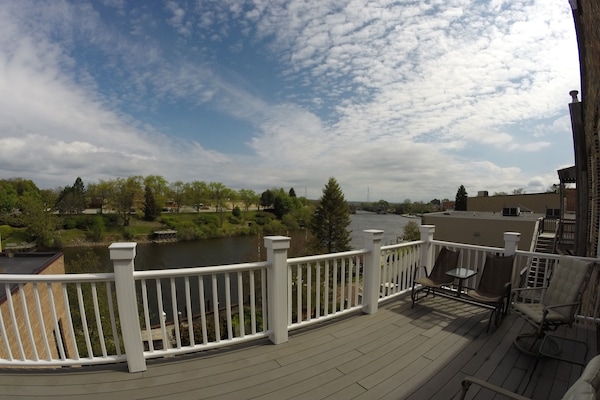 View from back deck of Manistee River