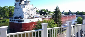 Beautiful Historic Building on Manistee River Walk