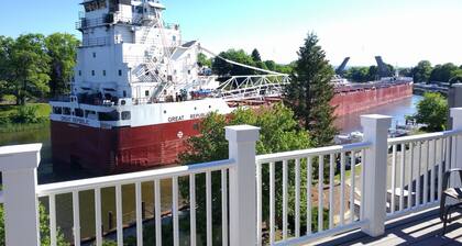 Beautiful Historic Building on Manistee River Walk