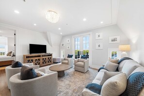 TV, DVD player, video library