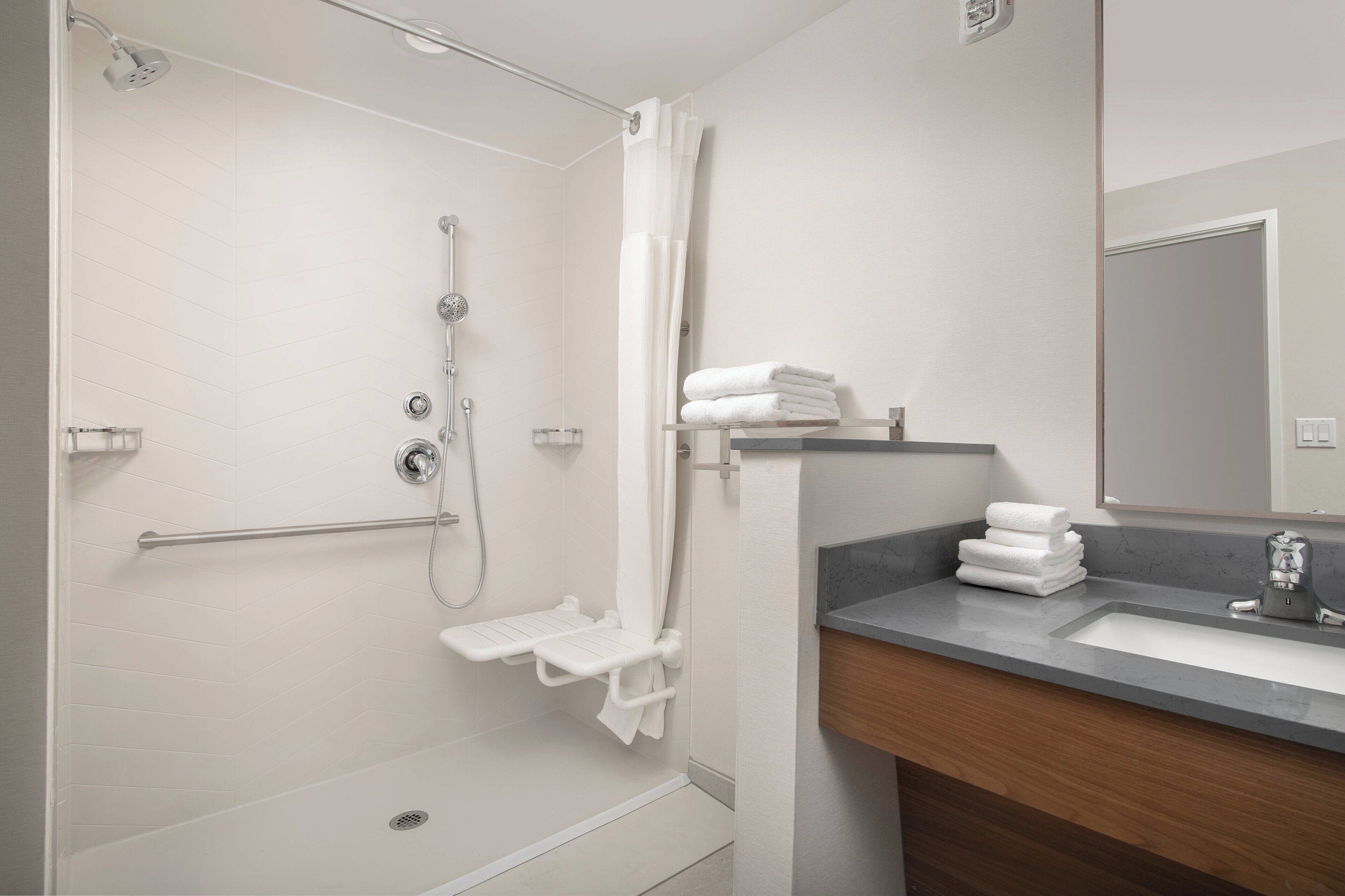 free toiletries, hair dryer, towels