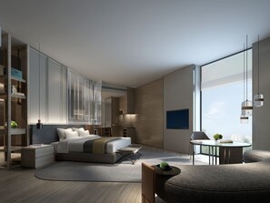 Corner Suite, 1 Bedroom (Executive Lounge Access) | Minibar, in-room safe, desk, blackout drapes - Sheraton Shenzhen Nanshan (Shenzhen)