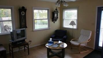 Smart TV, DVD player, books