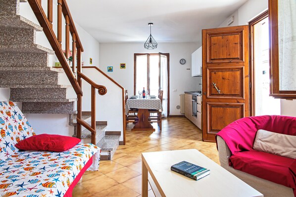 Smart TV, DVD player, books
