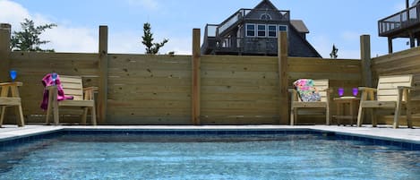 A heated pool