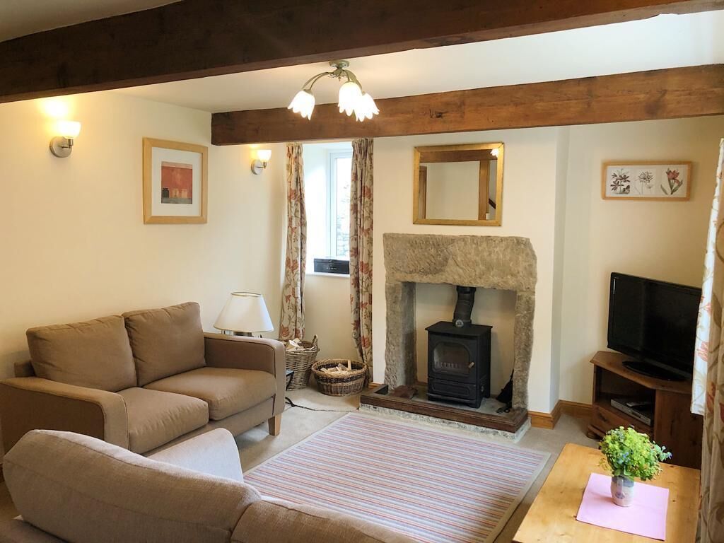 Lounge with log burner