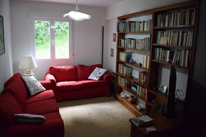Fernseher, Bücher, Stereoanlage