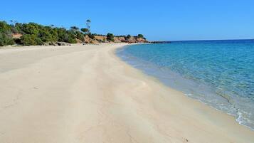 Playa en los alrededores y toallas de playa