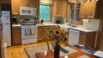 Réfrigérateur, micro-ondes, plaque de cuisson, lave-vaisselle