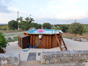 Outdoor pool - Villa of 4 conical roofs (trullo), fully renovated in big property. Sea view (Ostuni)