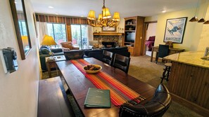 TV, fireplace, DVD player