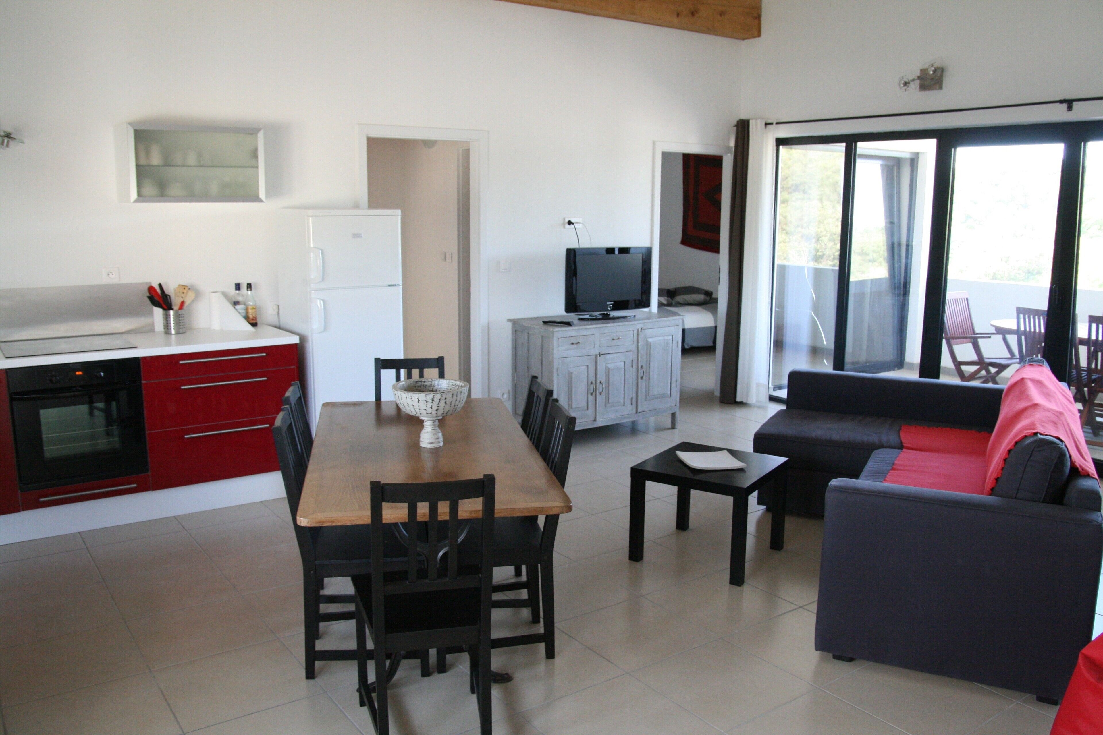 Lodging near Carcassonne in a vineyard organic view of the Pyrenees