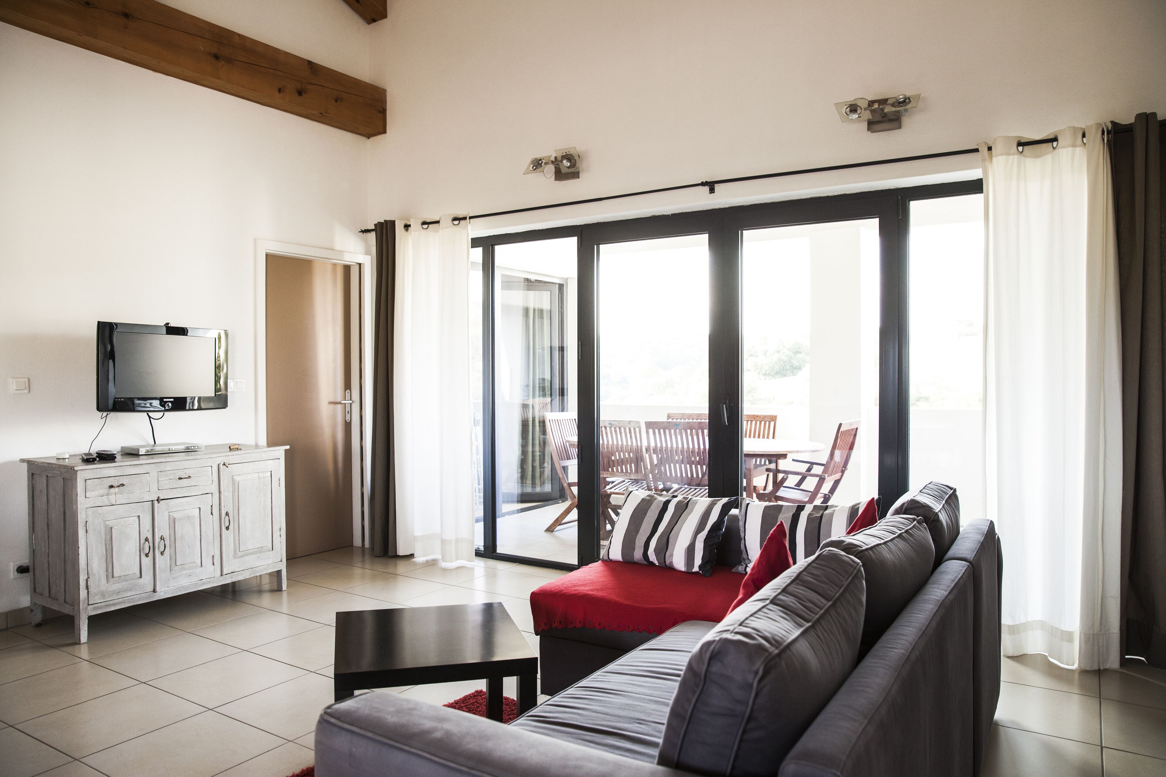 Lodging near Carcassonne in a vineyard organic view of the Pyrenees