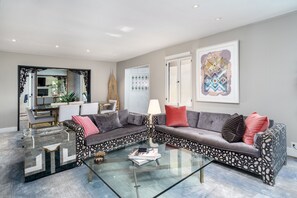 TV connectée, cheminée, jeux vidéo, livres