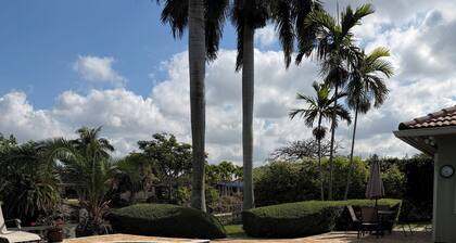 Waterfront Property with a resort style backyard and Heated Pool in Miami