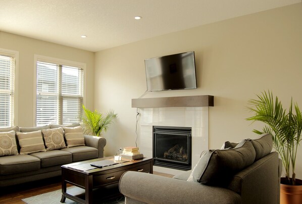 Televisión, chimenea, Netflix y servicios de streaming 