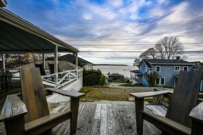 Terrace/patio - Ocean Views, Association Dock, Tennis, and amazing Porch spaces. (Boothbay Harbor)