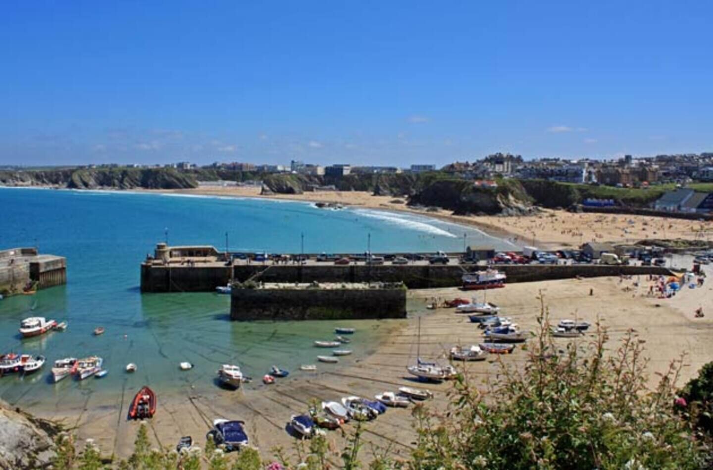 Harbour beach and Towan beach, Newquay