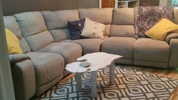 TV, DVD player, stereo
