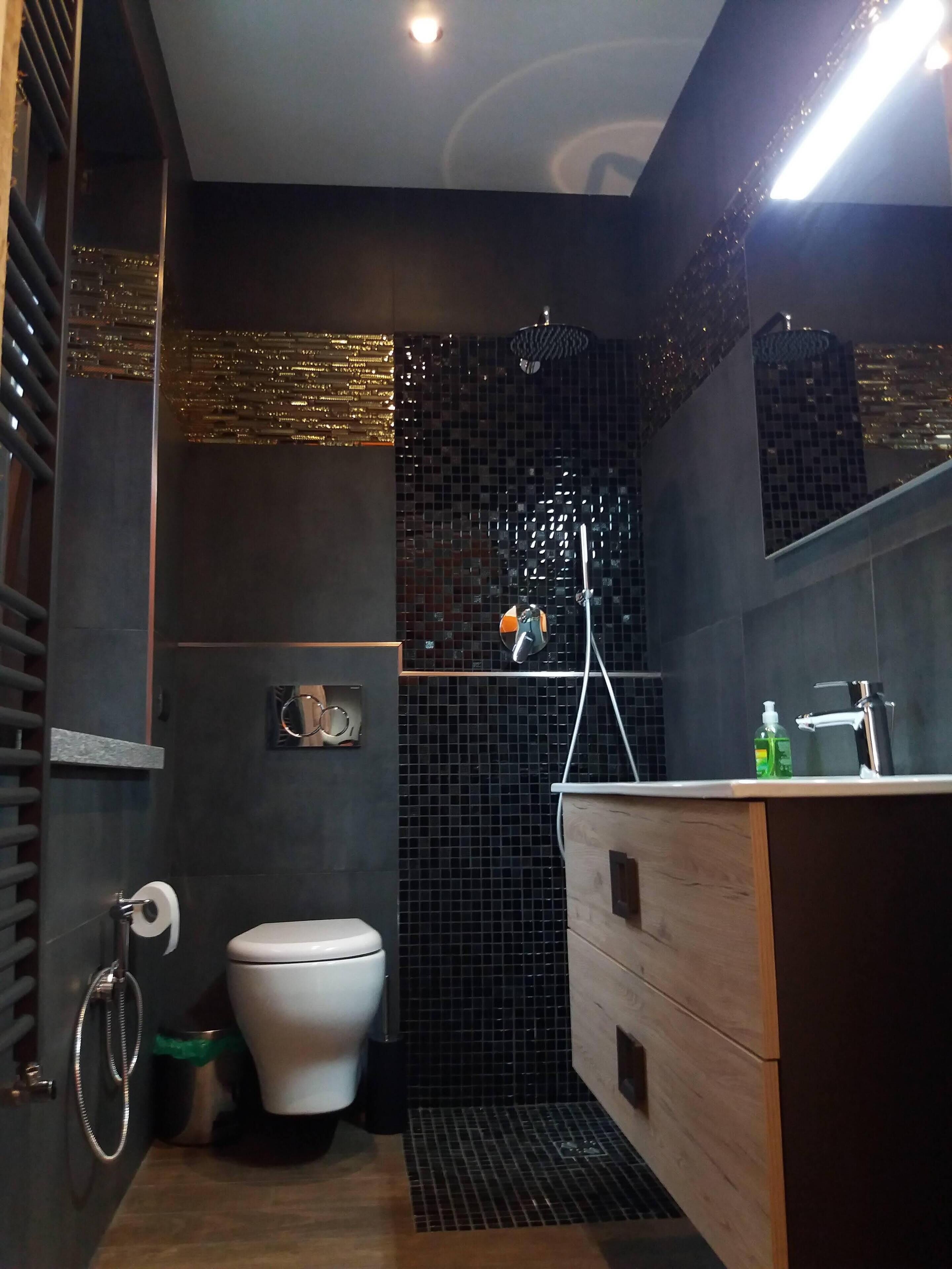 Bathtub, eco-friendly toiletries, hair dryer, bidet