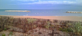 Ground floor apartment in villa, seafront, beachfront. 