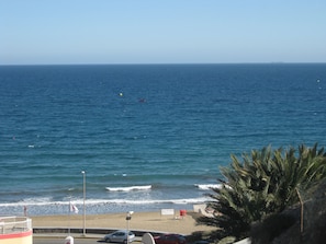 On the beach, beach towels